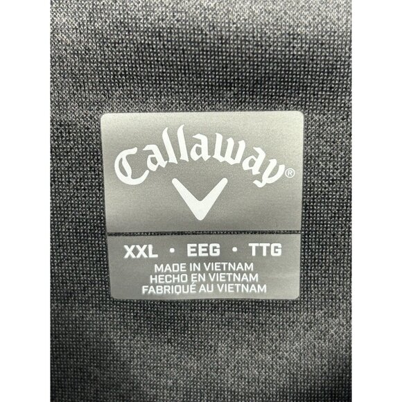 Callaway Golf Quilted Full Zip Quilted Puffer Vest Black/Grey Men's XXL MSRP $96 - Picture 3 of 6
